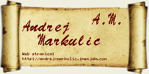 Andrej Markulić vizit kartica